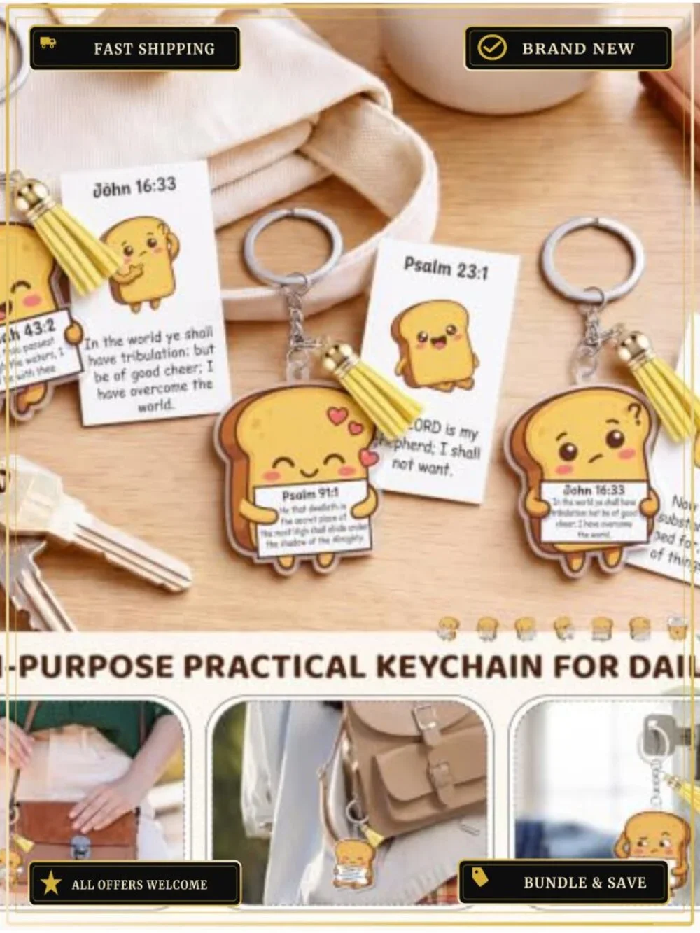 30 Set Emotional Support Keychains Bible Verse Cards Christian Gift